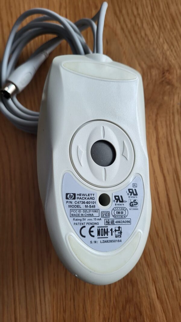 HP M-S48 PS/2 Scroll Muis – C4736-60101, 2 knoppen + scrollwiel