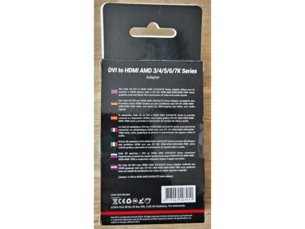 Club 3D CAC-1051 - DVI to HDMI Adapter