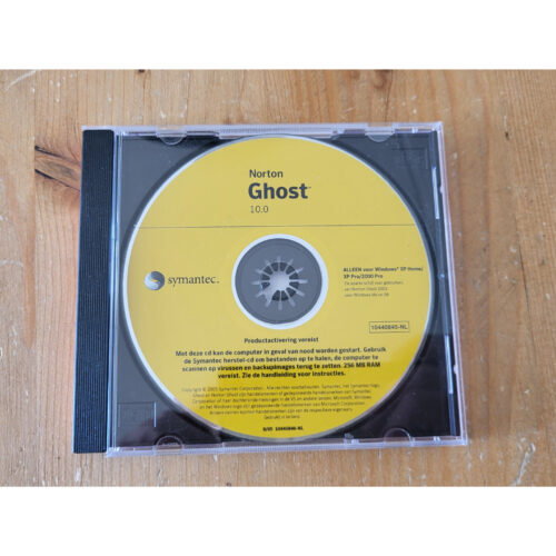 Norton Ghost 10.0 – Herstel & Back-up CD (2005, Symantec)