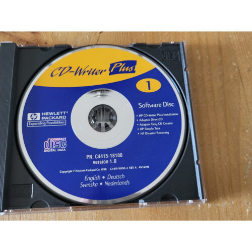 HP CD-Writer Plus – Software Disc v1.0 (1998)