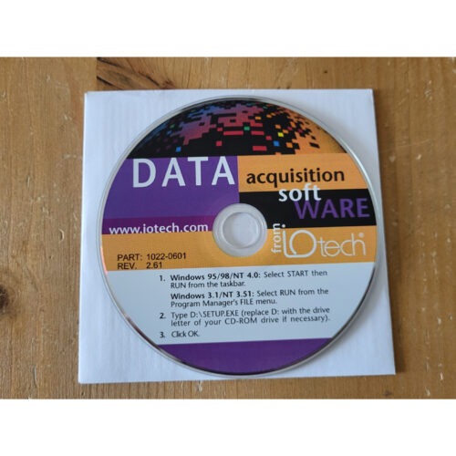 Iotech Data Acquisition Software – Rev. 2.61 (Windows 95/98/NT)