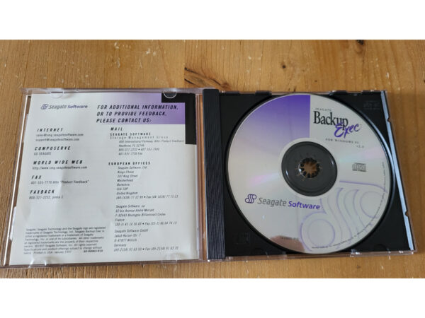 Seagate Backup Exec v2.0 – For Windows 95 (1997)