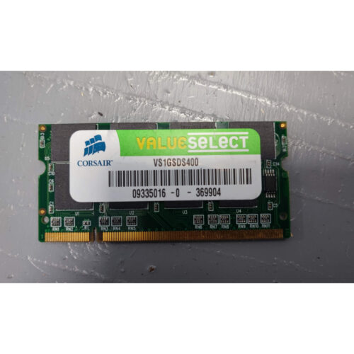 Corsair ValueSelect 1GB DDR1 SO-DIMM Laptop RAM – VS1GSDS400 (PC-3200S, 400 MHz)